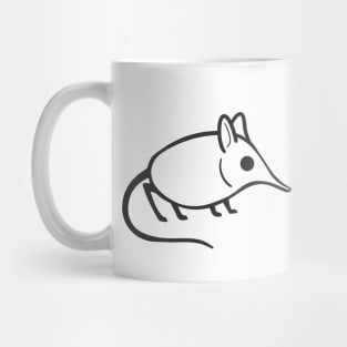 Elephant shrew minimalist design in dark ink Mug